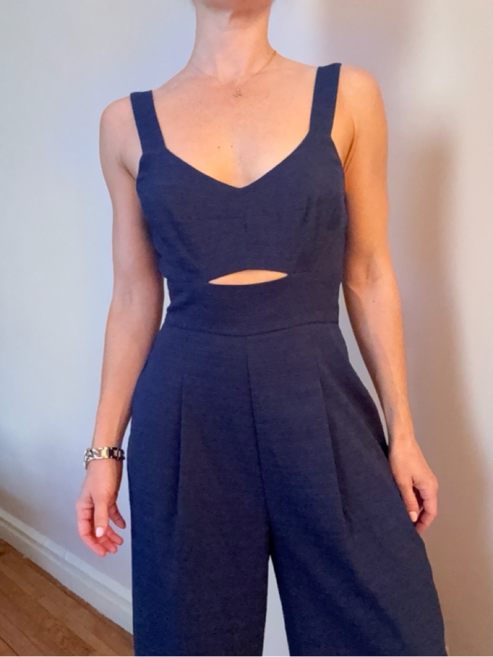 •Navy Blue Cutout Jumpsuit•